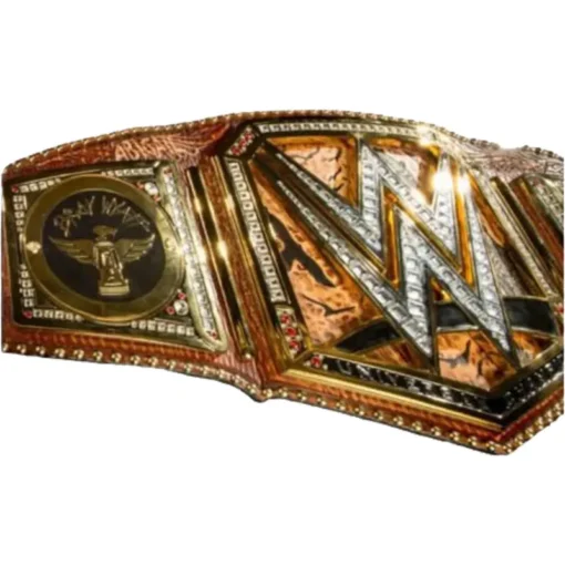 Bray Wyatt Custom Belt & Side Plates – Gold Leather Strap