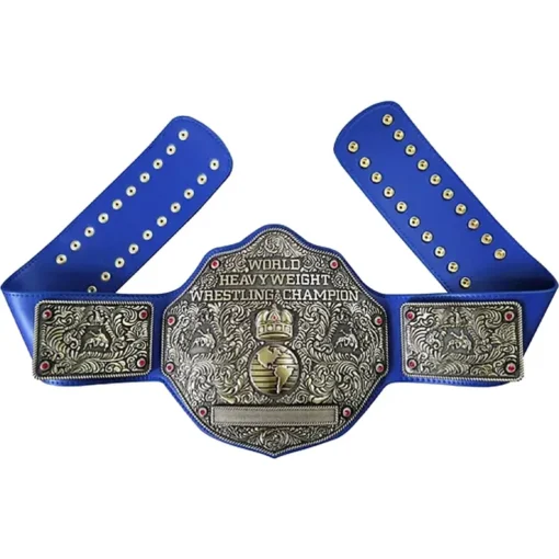 Fandu Blue Strap Big Gold World Heavyweight Championship Belt - championship belt maker