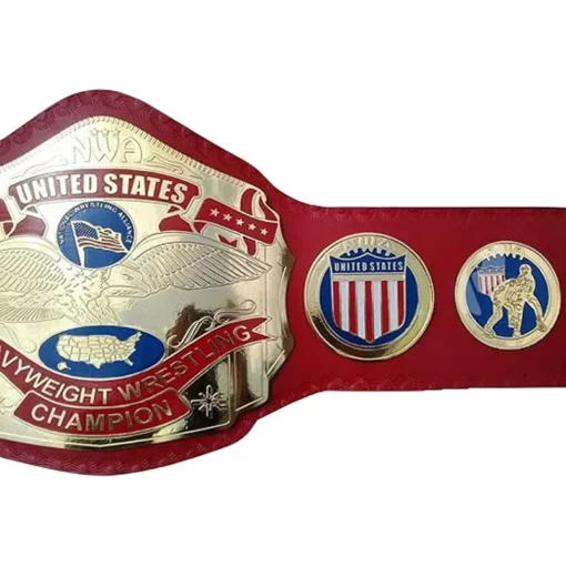 NWA Red Strap United State Heavyweight Wrestling Championship Belt (4)