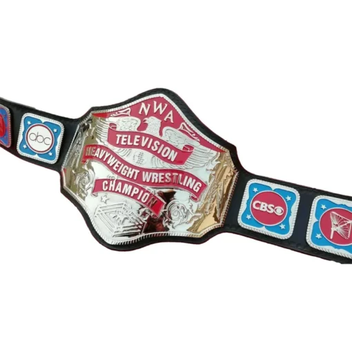 NWA TELEVISION HEAVYWEIGHT 24K NICKEL Wrestling Belt (4)