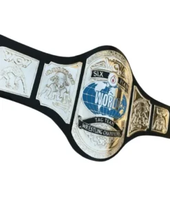 SIX MAN WORLD TAG TEAM WCW WRESTLING CHAMPION BELT (2)