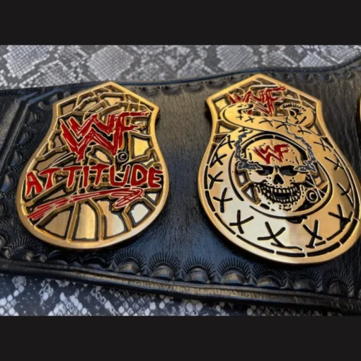 Stone Cold Smoking Skull Championship Customized Title Belt side plates