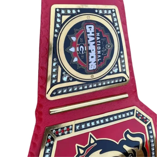 Georgia Bulldog National Championship Belt side plates