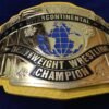 wwf intercontinental yellow 24k gold zinc championship title belt