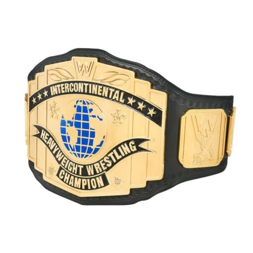 wwe black intercontinental championship replica title belt 02 1 - Championshipbeltmaker
