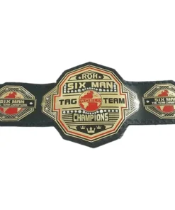 ROH Six Man World Tag Team Champions Wrestling Belt