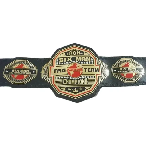 ROH Six Man World Tag Team Champions Wrestling Belt