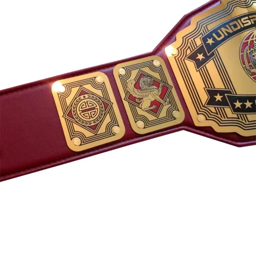 Undisputed Champion Belt Black Strap- Legend Series - Gold (1)