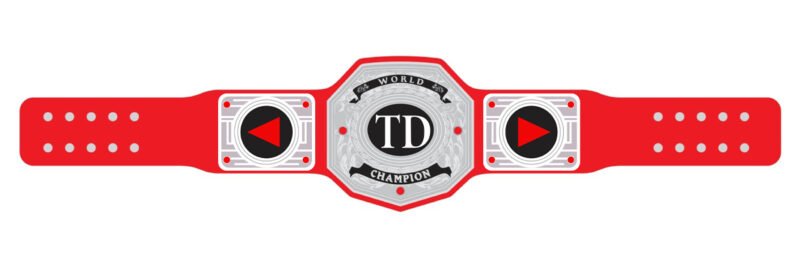 red custom belt - Championshipbeltmaker