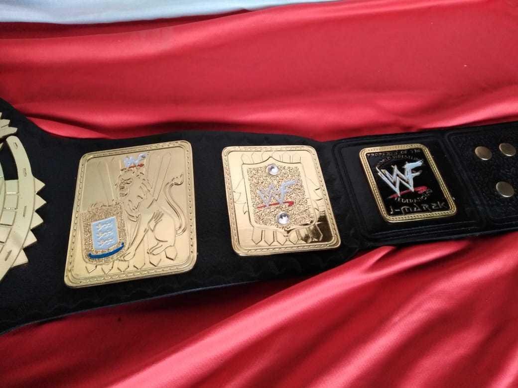 WWF BIG EAGLE SCRATCH LOGO Brass Championship Belt - Image 3