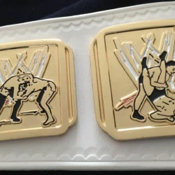 WWF INTERCONTINENTAL WHITE Zinc Championship Title Belt 2