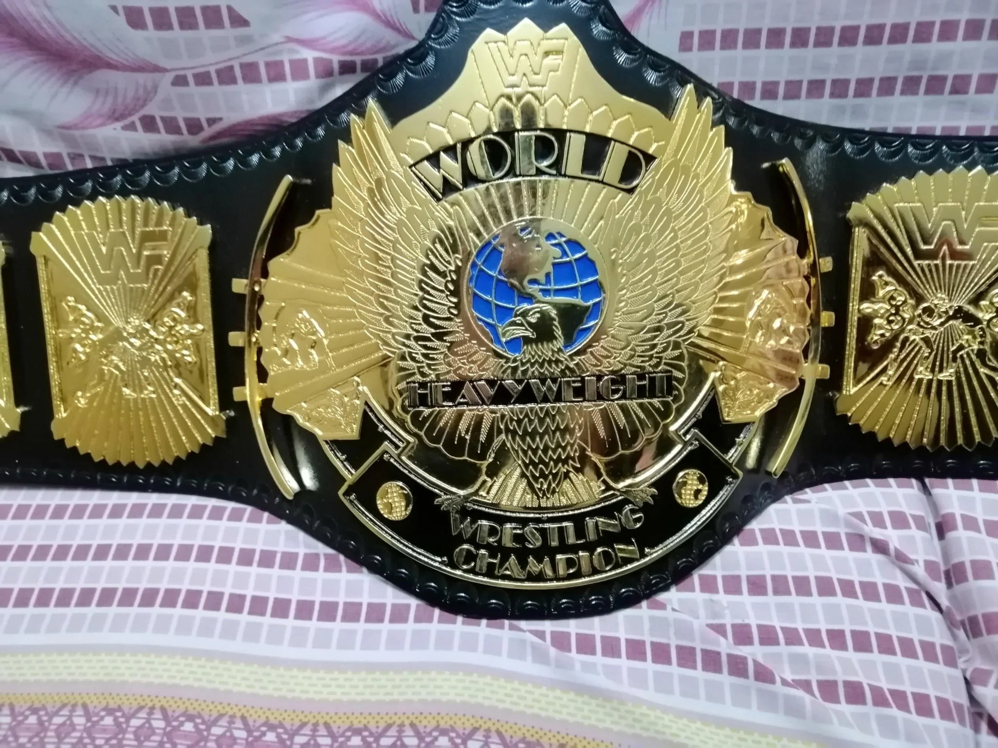 WWF WINGED EAGLE 24K GOLD Championship Title Belt - Image 2