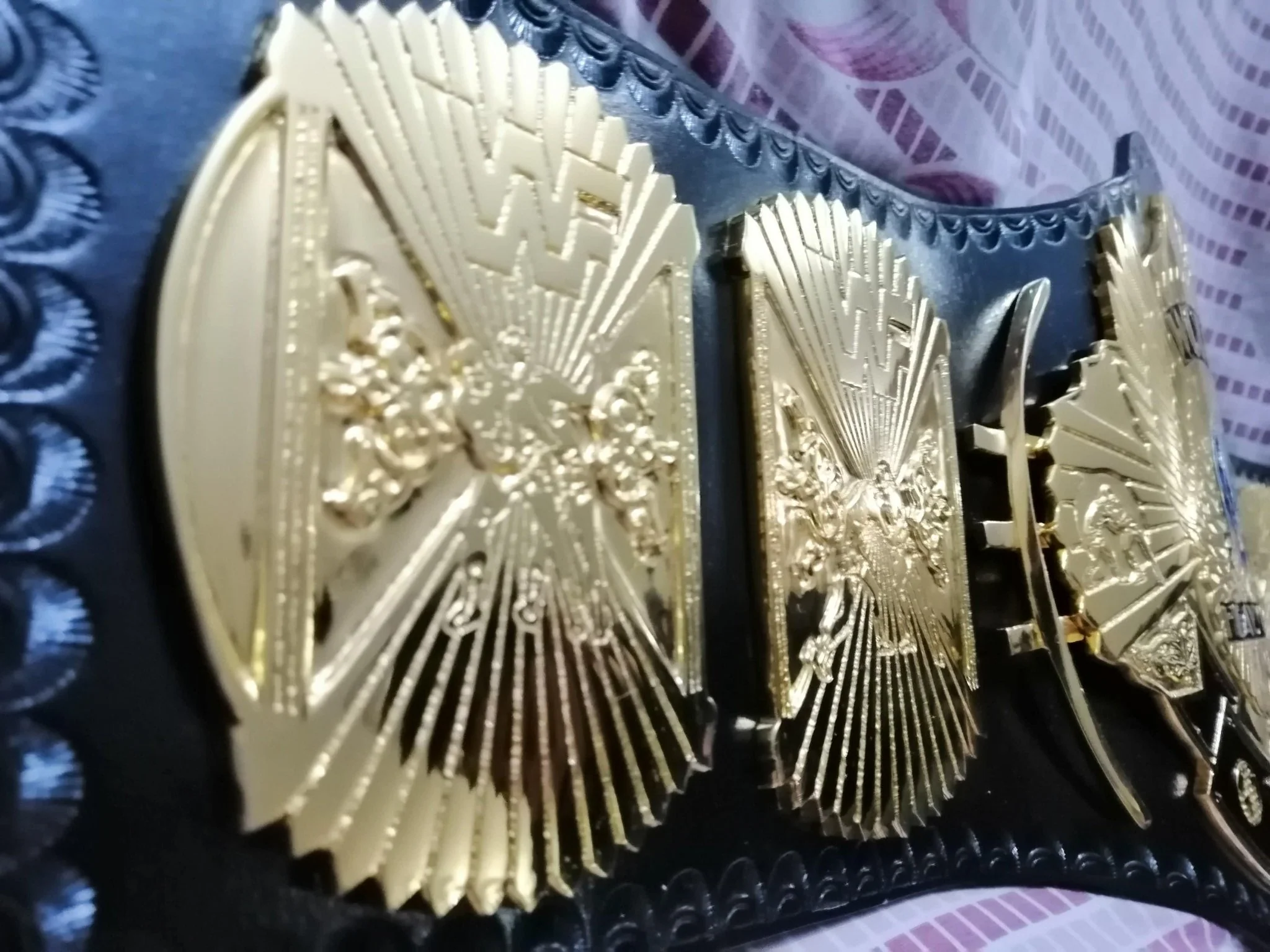 WWF WINGED EAGLE 24K GOLD Championship Title Belt - Image 4