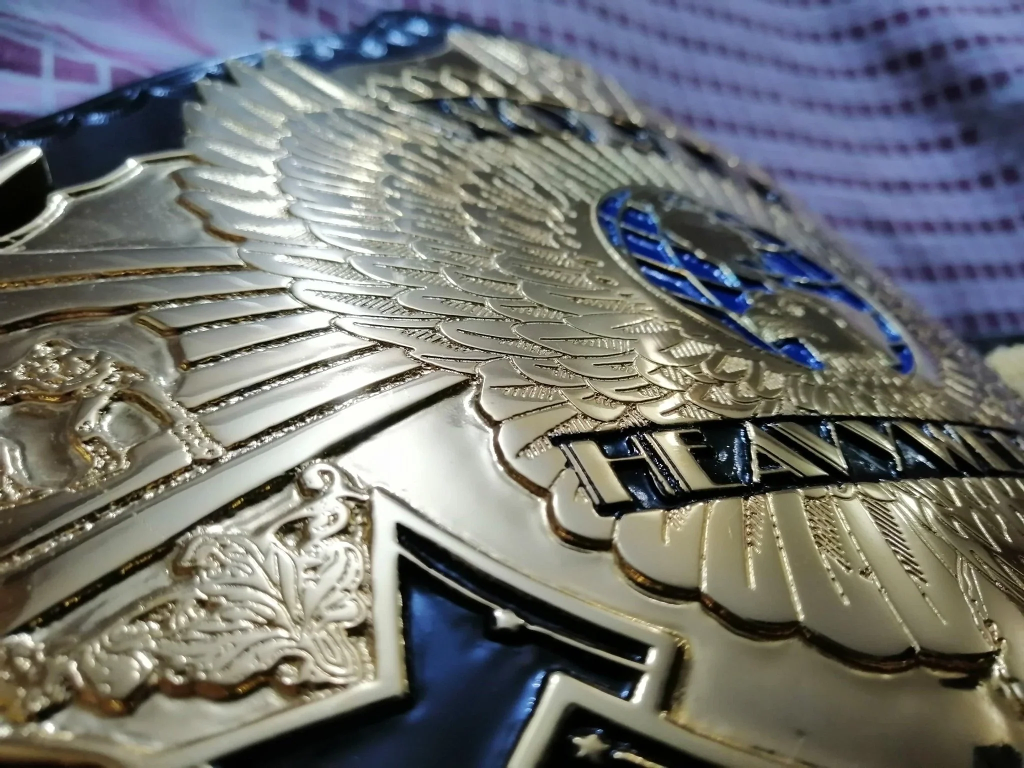 WWF WINGED EAGLE 24K GOLD Championship Title Belt - Image 6