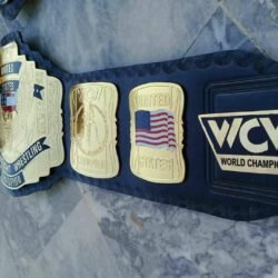 wcw heavyweight champion belt full view