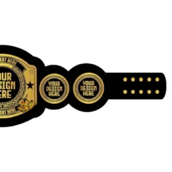 Custom Championship Gold Belt 4MM side plates