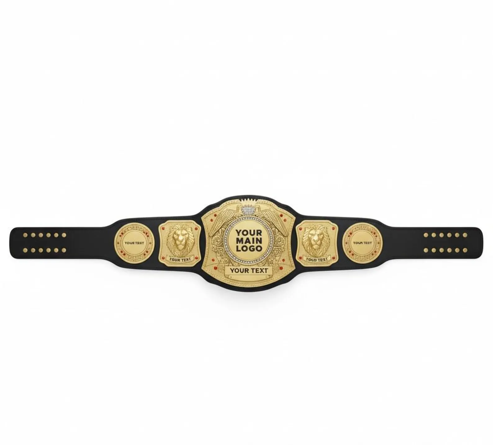 Custom Wrestling Belt- Heavyweight Championship Belt black