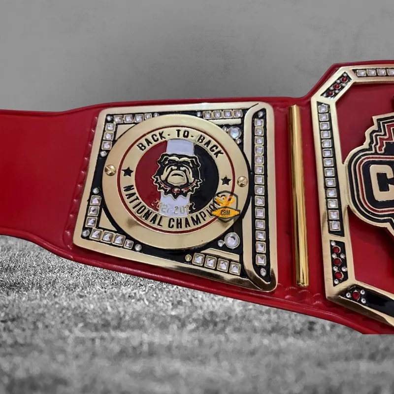 New Georgia Bulldog National Championship Title Belt side plates