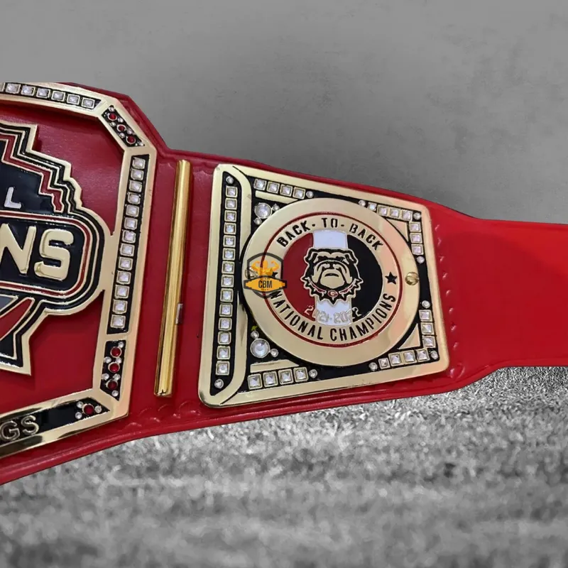 New Georgia Bulldog National Championship Title Belt side plate