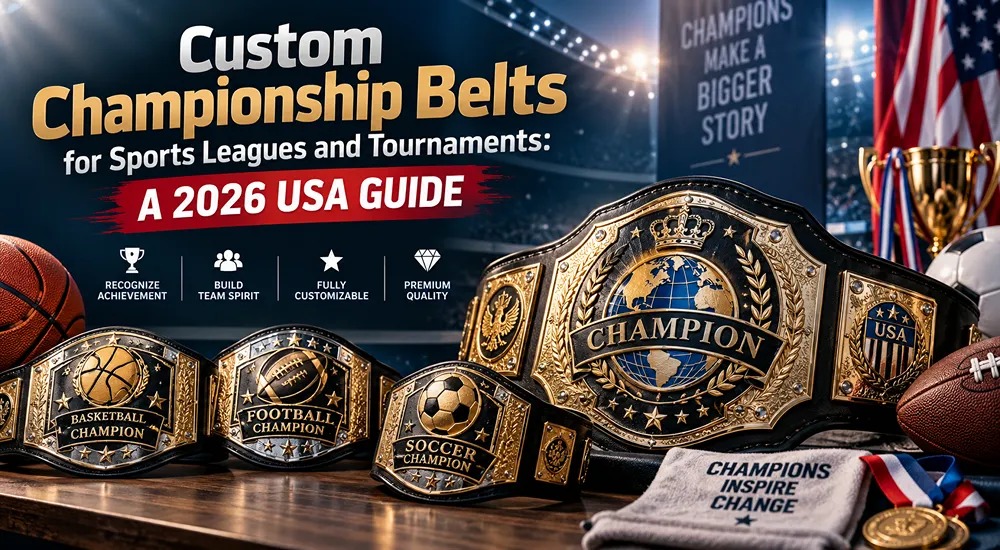 Custom championship belt for sports leagues and tournaments in the USA